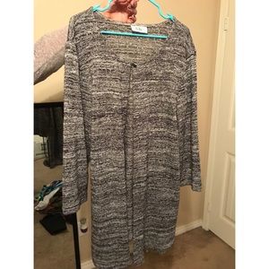 Plus size heather grey cardigan